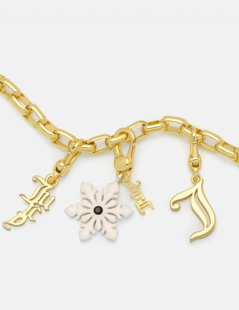 Juicy Couture J' Initial Charm Zlatne | JC-SN652399