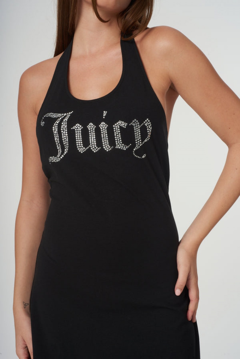 Juicy Couture Jersey Halter Neck Mini Dress Crne | JC-SN652291