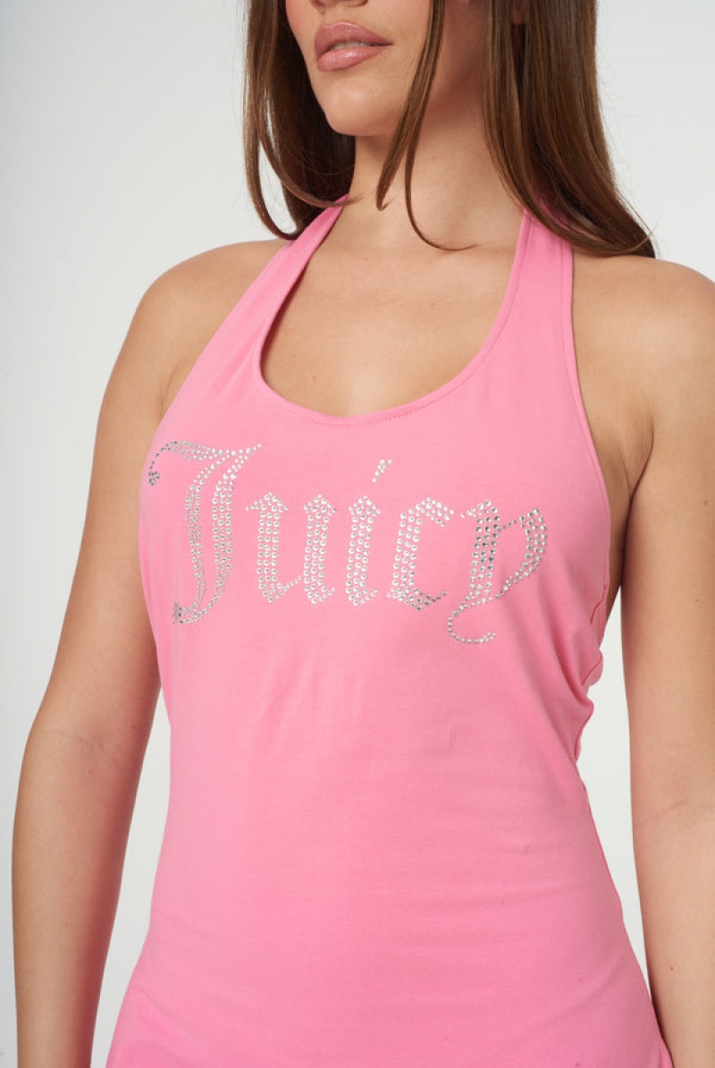 Juicy Couture Jersey Halter Neck Mini Dress Roze | JC-SN652292