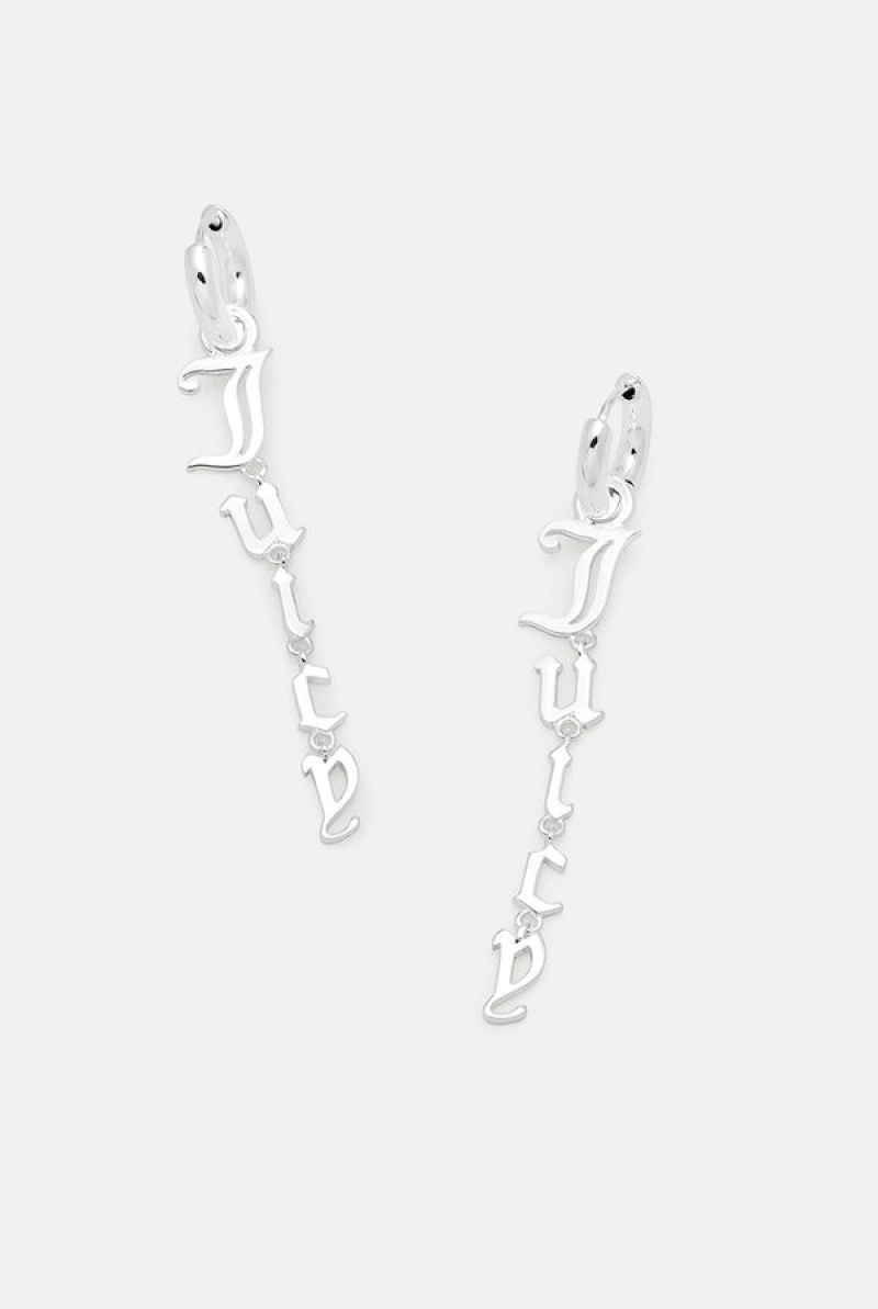 Juicy Couture Juicy Drop Earrings Srebrne | JC-SN652353