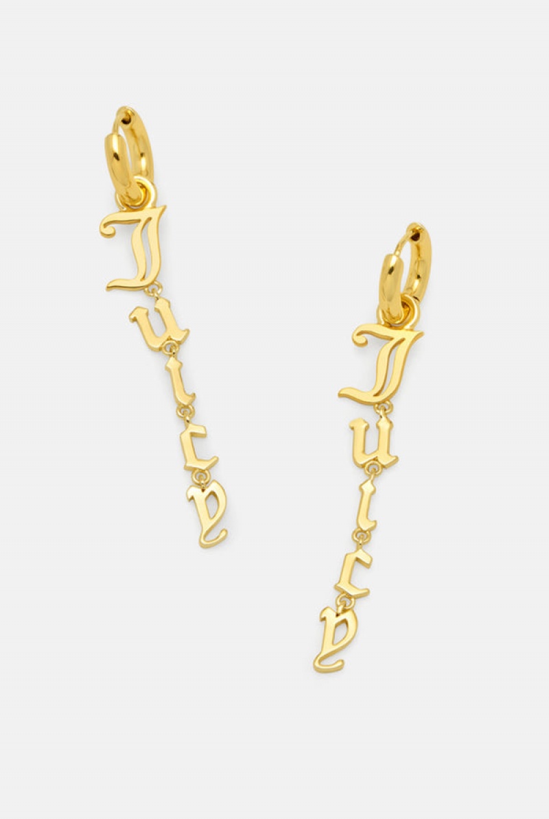 Juicy Couture Juicy Drop Earrings Zlatne | JC-SN652354