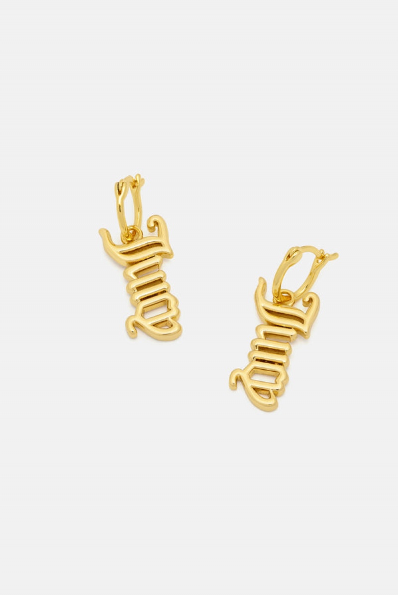 Juicy Couture Juicy Drop Earrings Zlatne | JC-SN652377