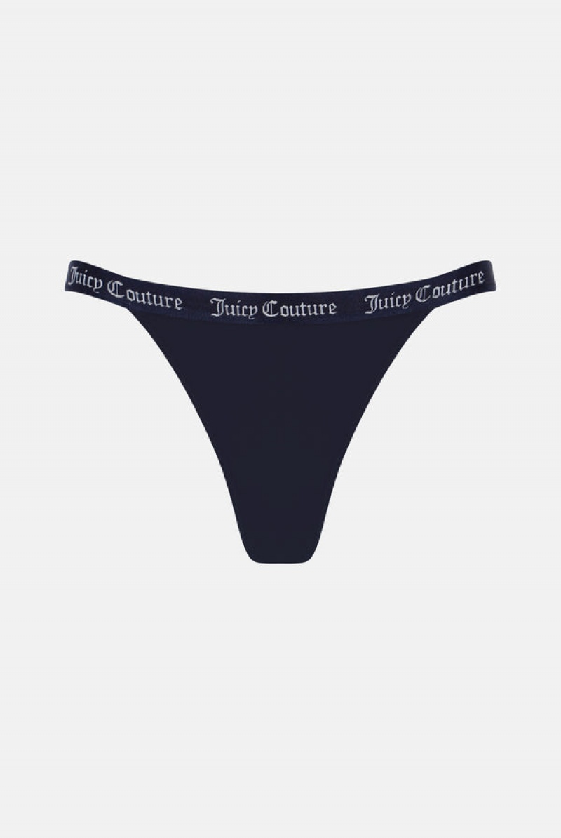 Juicy Couture Lace Trim Tanga Briefs Pack X3 Visebojne | JC-SN652241