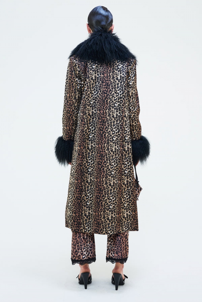 Juicy Couture Leopard Print Mongolian Coat Visebojne | JC-SN652303