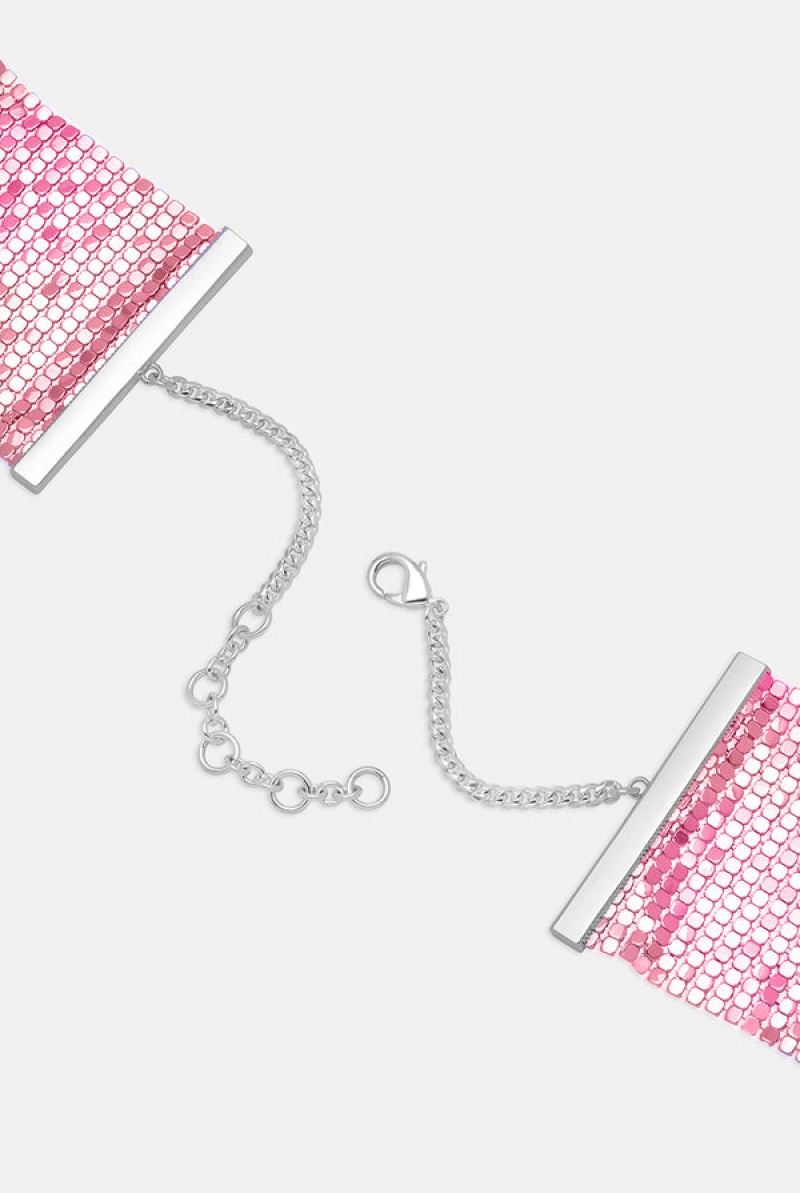 Juicy Couture Mesh Choker Roze | JC-SN652349