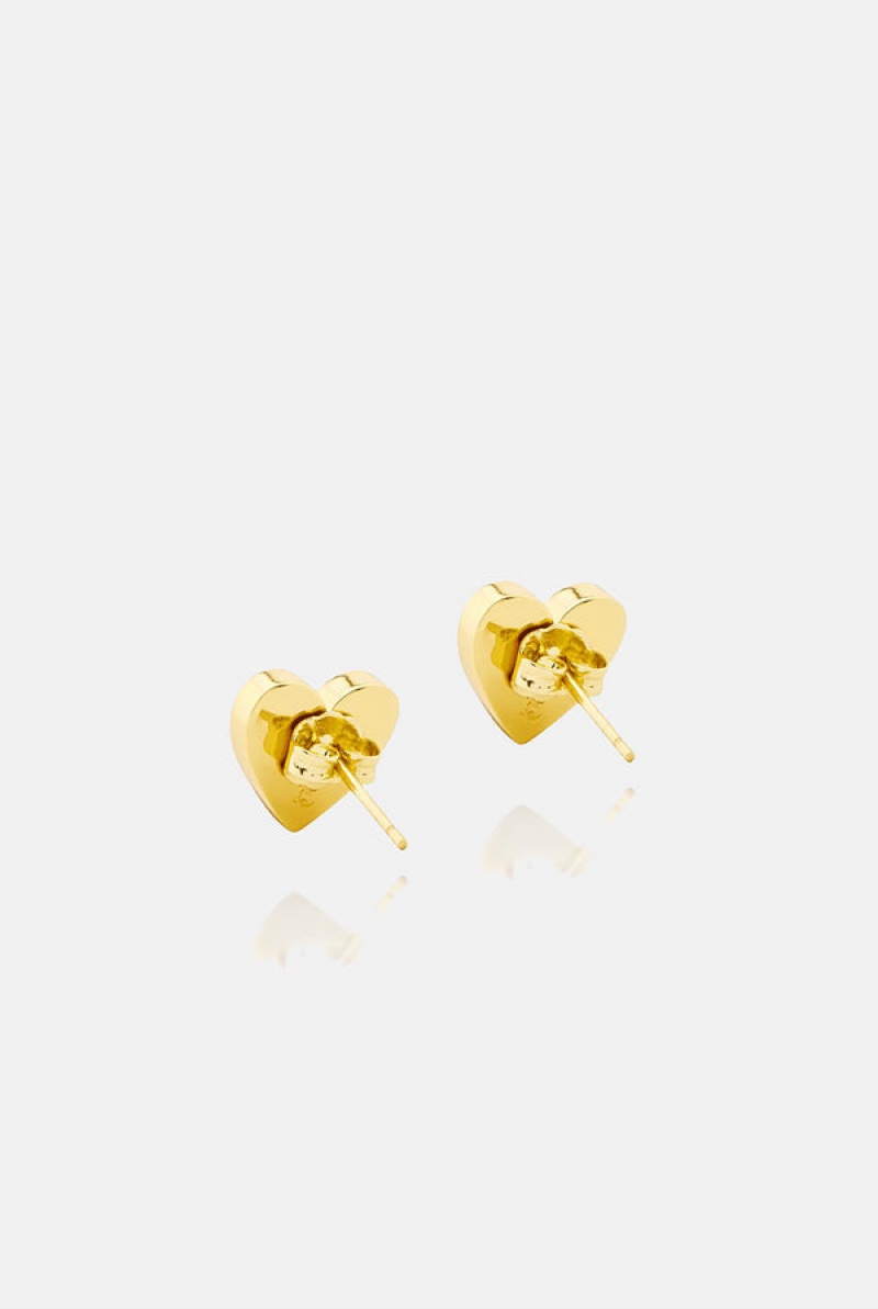 Juicy Couture Mini Heart Stud Earrings Zlatne | JC-SN652370