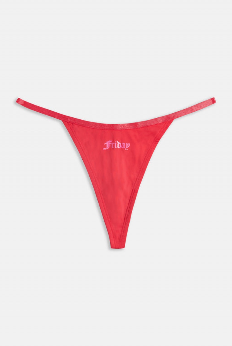 Juicy Couture Monday To Friday' Pack Of 5 Thongs Bijele | JC-SN652264