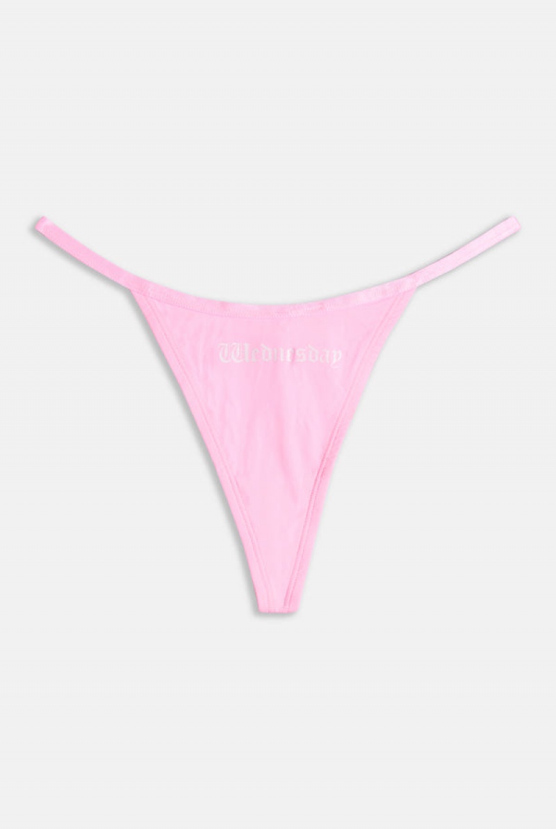 Juicy Couture Monday To Friday' Pack Of 5 Thongs Bijele | JC-SN652264