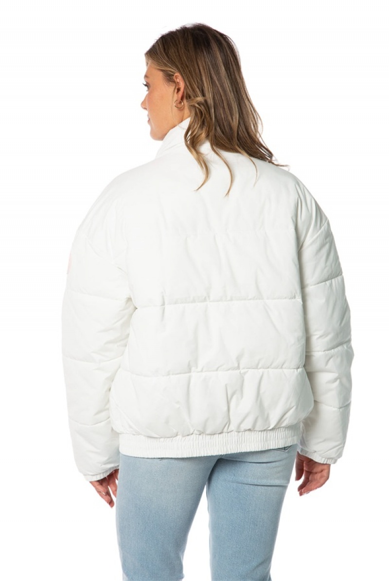 Juicy Couture Monogram Puffer Jacket Bijele | JC-SN651680