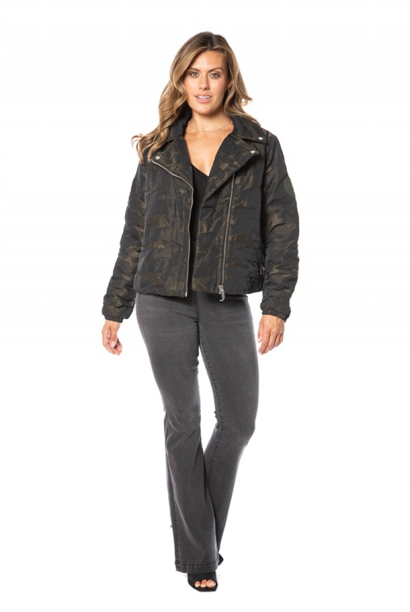 Juicy Couture Moto Puffer Jacket Crne | JC-SN651678