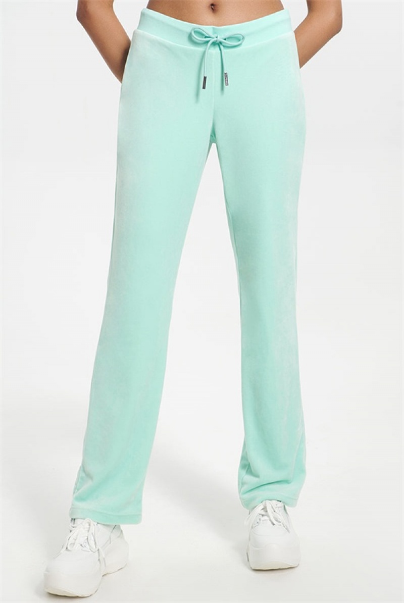 Juicy Couture Og Big Bling Velour Track Pants Menta | JC-SN651601