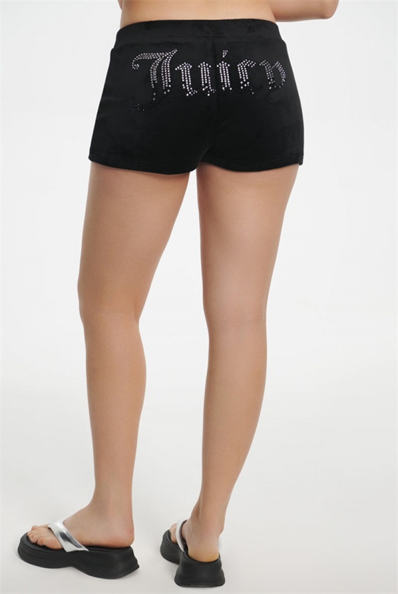 Juicy Couture Ombre Big Bling Booty Shorts Crne | JC-SN651817