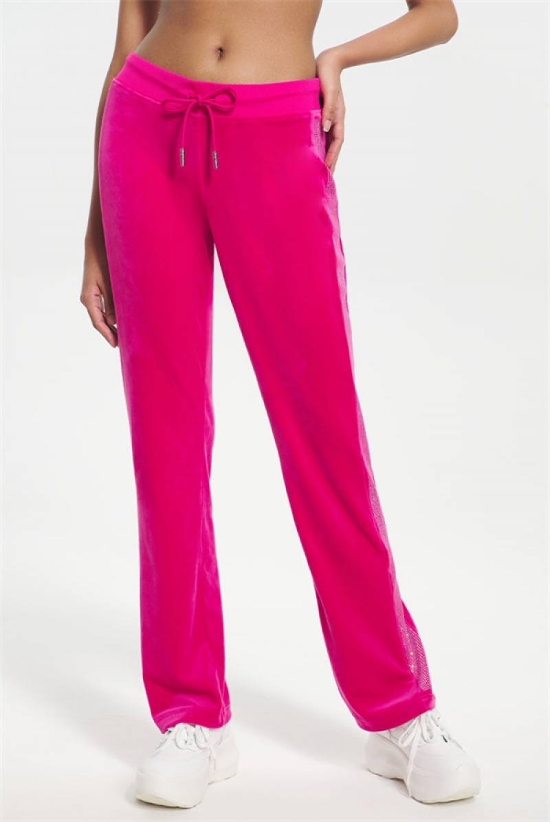 Juicy Couture Ombre Bling Velour Track Pants Roze | JC-SN651604