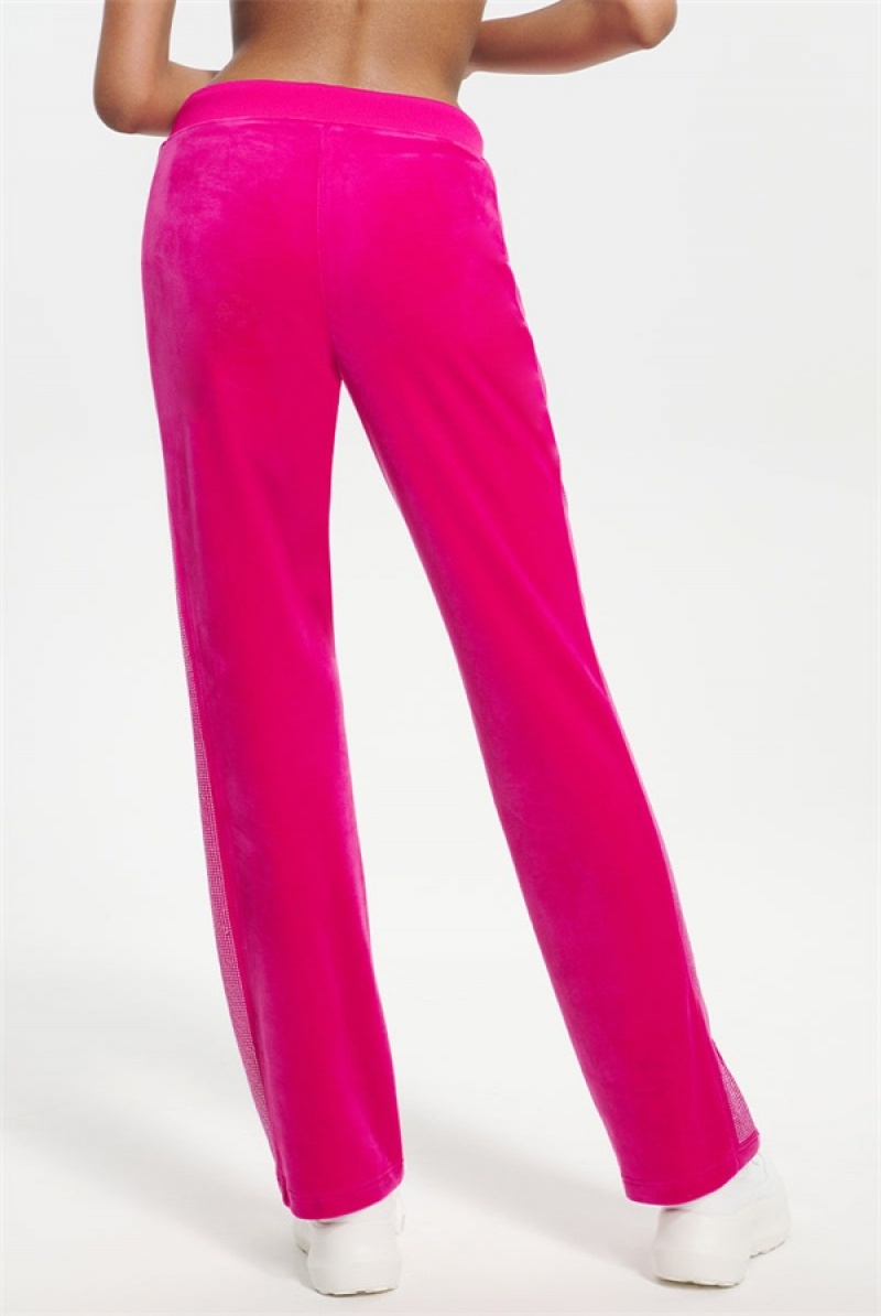 Juicy Couture Ombre Bling Velour Track Pants Roze | JC-SN651604