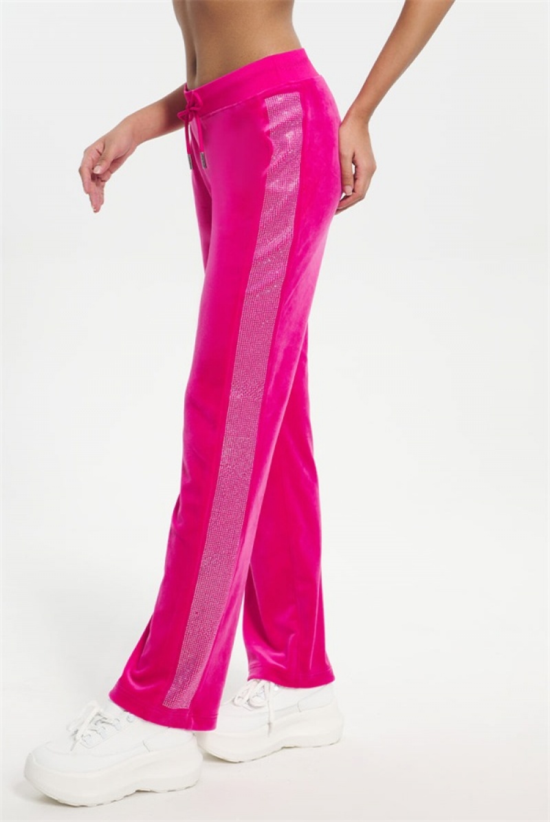 Juicy Couture Ombre Bling Velour Track Pants Roze | JC-SN651604