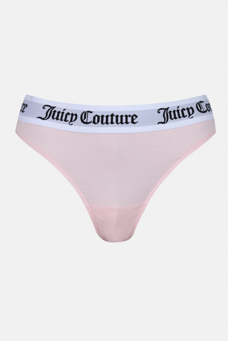 Juicy Couture Pack Cotton Thong Roze | JC-SN652229