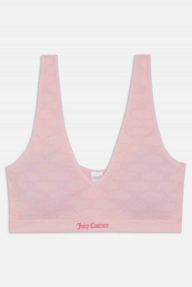 Juicy Couture Pack Of 2 Monogram Seamless Bras Crne | JC-SN652283