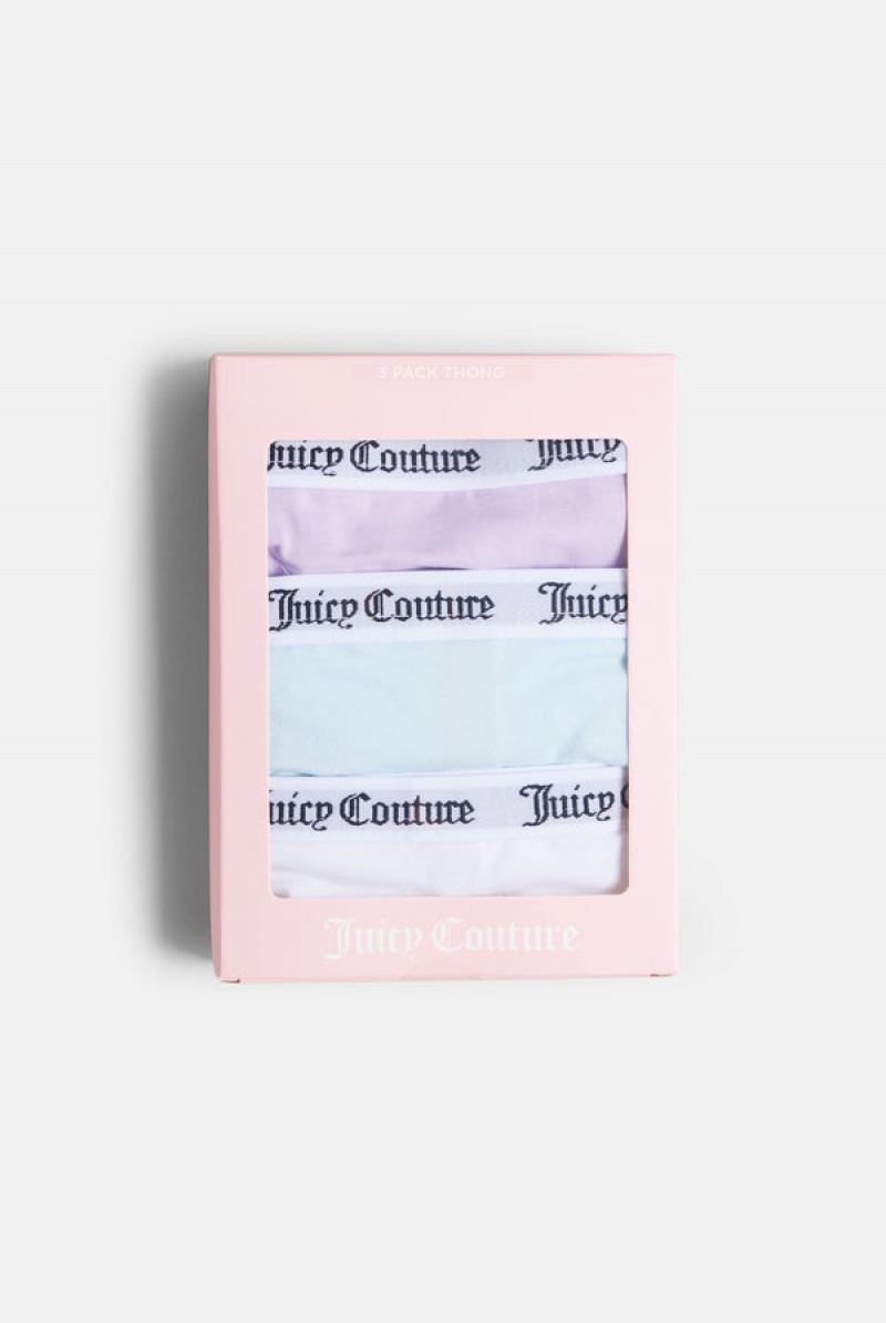 Juicy Couture Pack Of 3 Cotton Thongs Visebojne | JC-SN652266