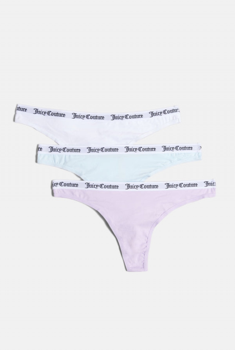 Juicy Couture Pack Of 3 Cotton Thongs Visebojne | JC-SN652266