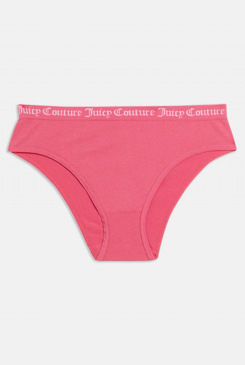 Juicy Couture Pack Of 3 Flat Knit Seamless Mid-rise Briefs Crvene | JC-SN652271