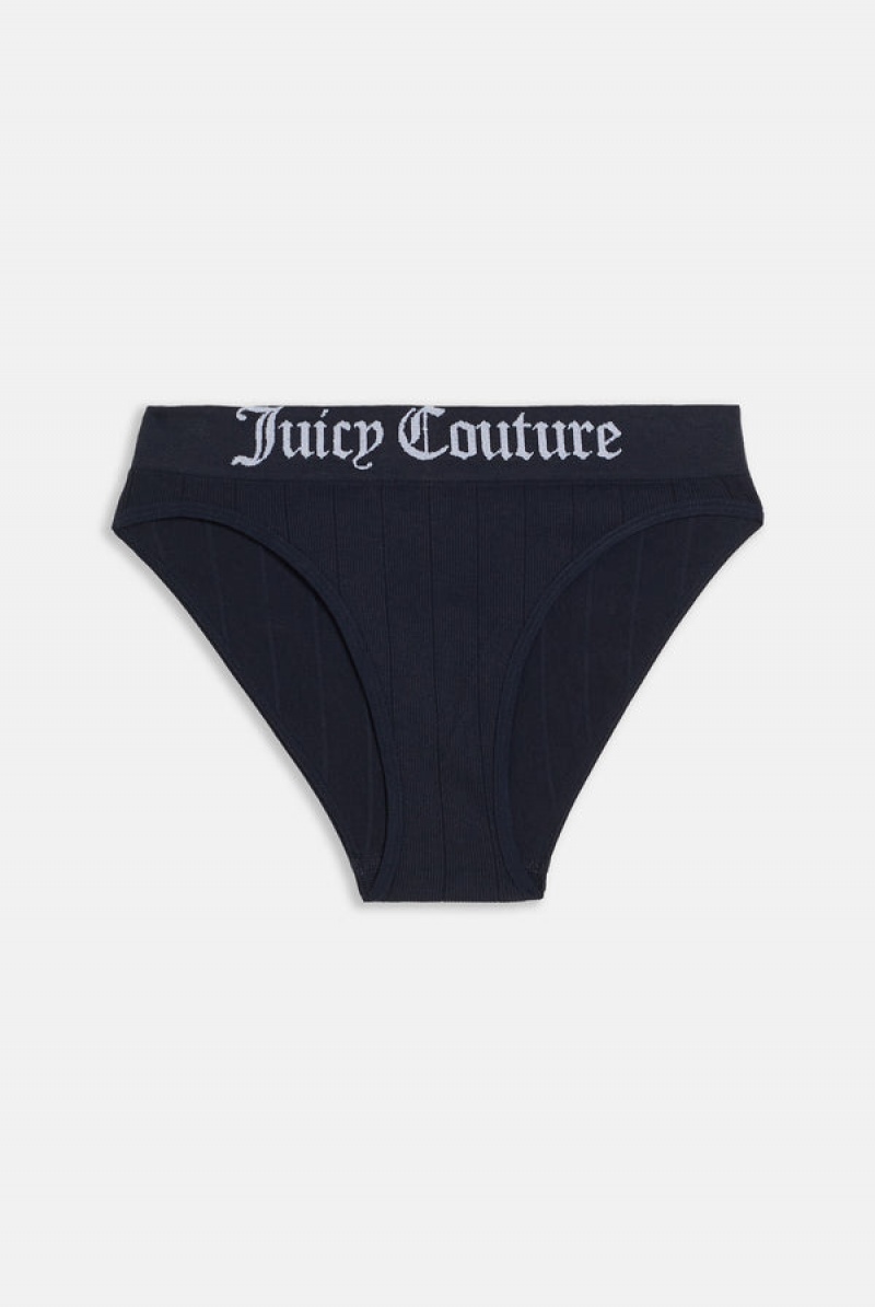 Juicy Couture Pack Of 3 Seamless High Leg Brief Plave | JC-SN652277