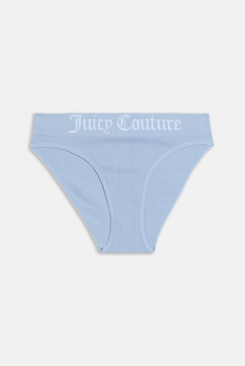 Juicy Couture Pack Of 3 Seamless High Leg Brief Plave | JC-SN652277