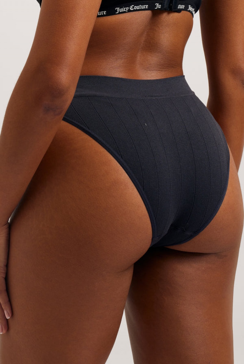 Juicy Couture Pack Of 3 Seamless High Leg Brief Plave | JC-SN652277