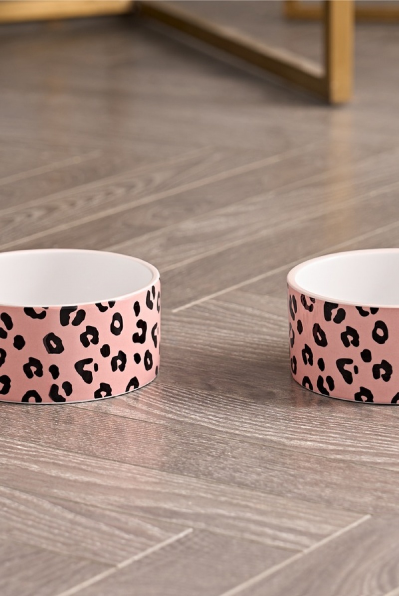 Juicy Couture Pet Set Of 2 Keramičke Bowls Roze | JC-SN652306