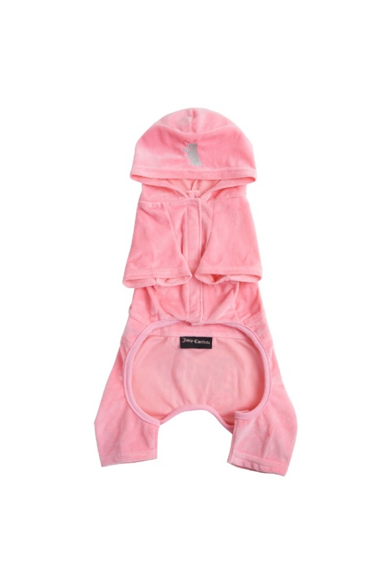 Juicy Couture Pet Velour Tracksuit M/L Roze | JC-SN652310