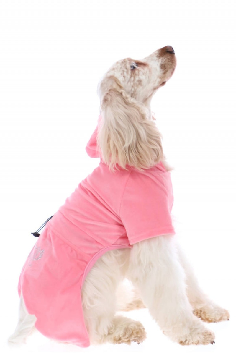 Juicy Couture Pet Velour Tracksuit M/L Roze | JC-SN652310