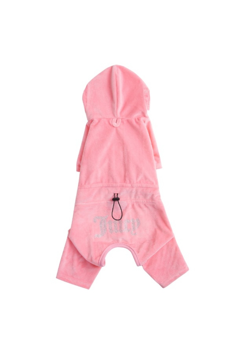 Juicy Couture Pet Velour Tracksuit Xs/S Roze | JC-SN652309