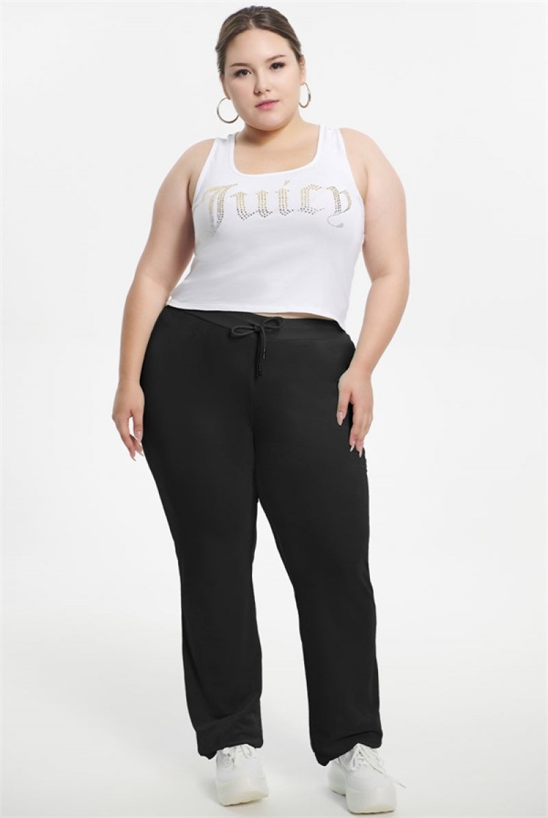 Juicy Couture Plus-size Ombre Bling Tank Top Bijele | JC-SN651621