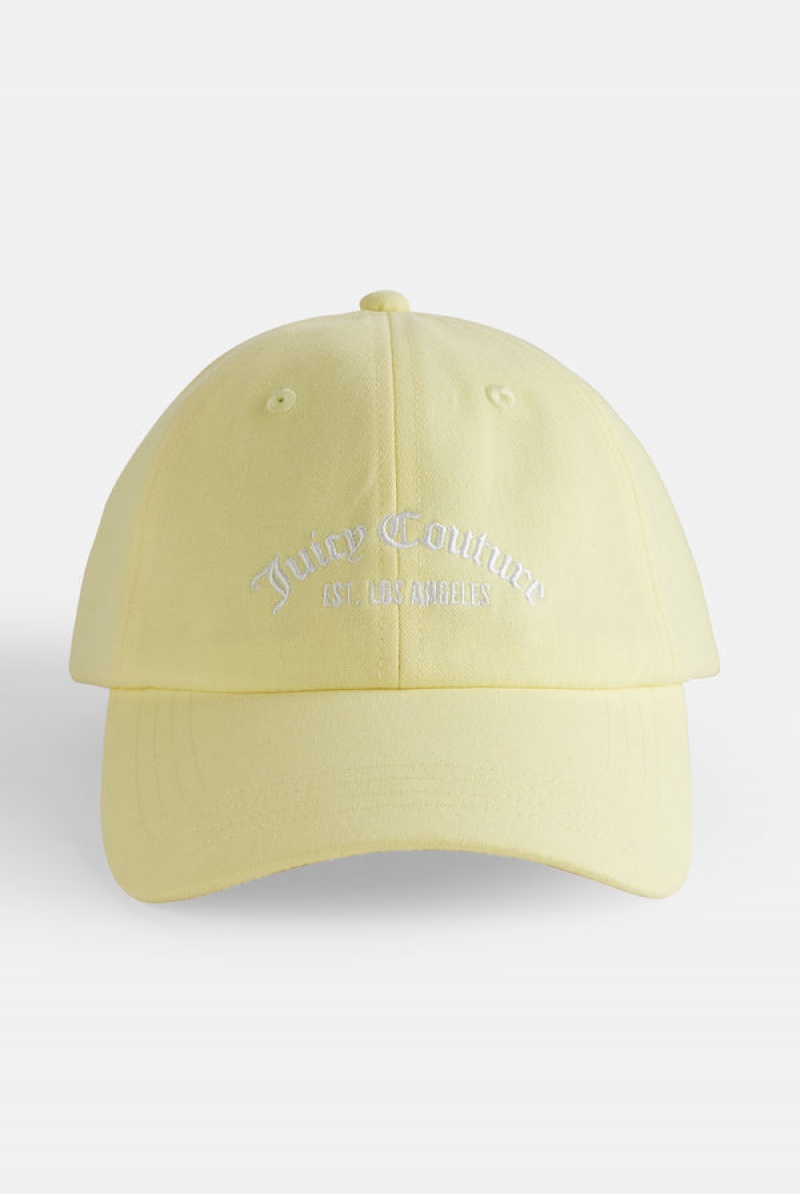 Juicy Couture Recycled Cotton Baseball Cap Žute | JC-SN652338