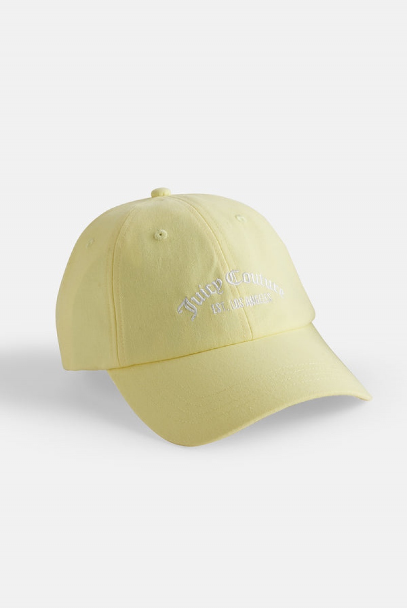 Juicy Couture Recycled Cotton Baseball Cap Žute | JC-SN652338