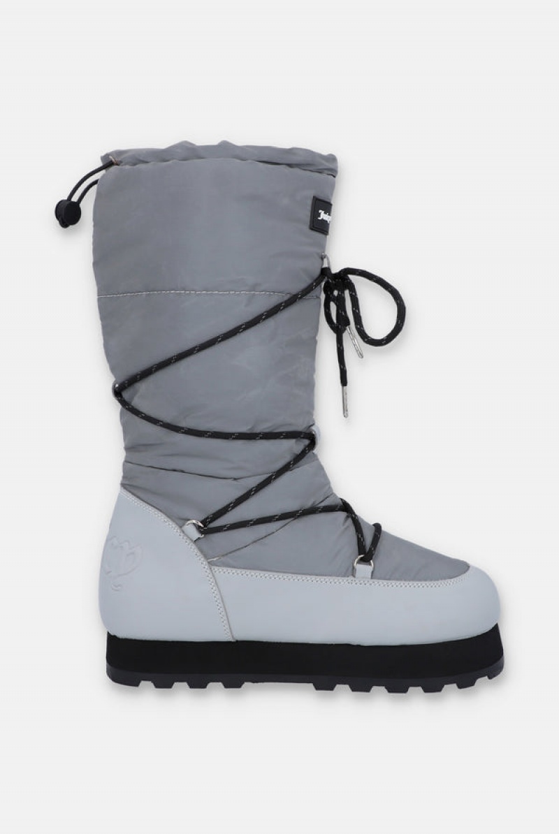 Juicy Couture Reflective Tall Snow Boot Sive | JC-SN652198