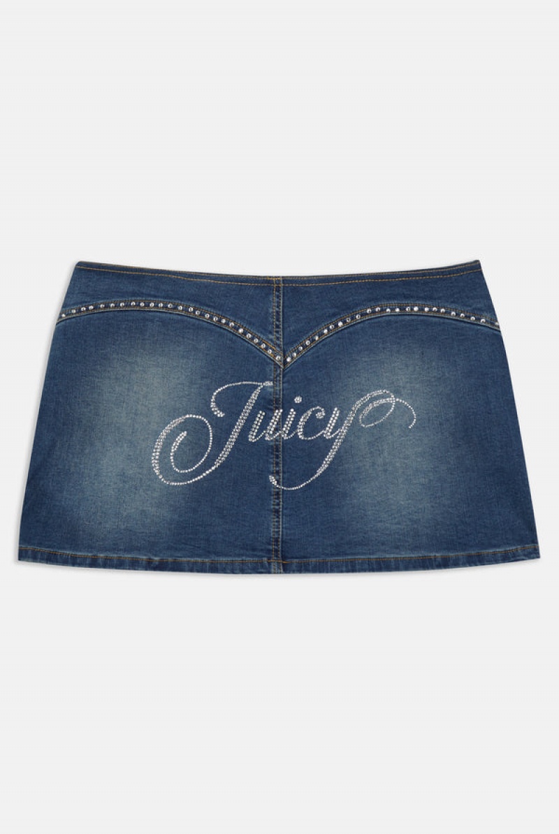 Juicy Couture Rodeo Mini Skirt Plave | JC-SN652299