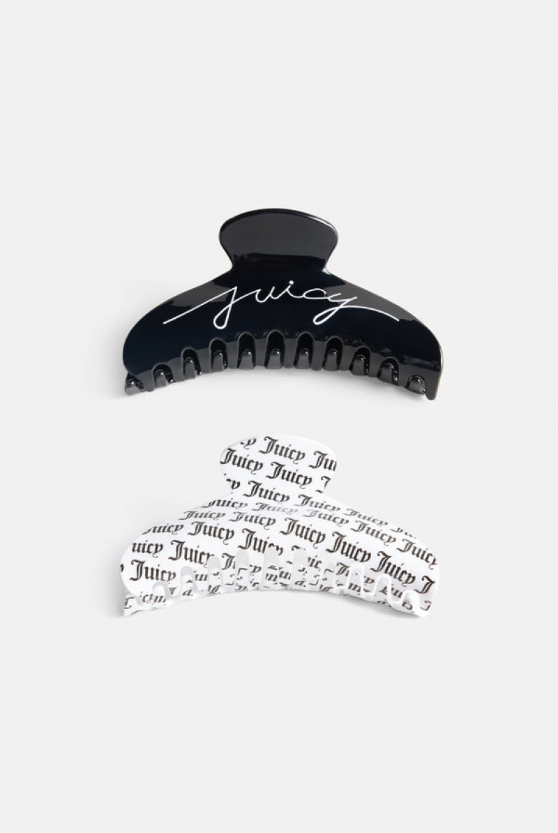 Juicy Couture Set Of 2 Juicy Claw Hair Clips Crne | JC-SN652336