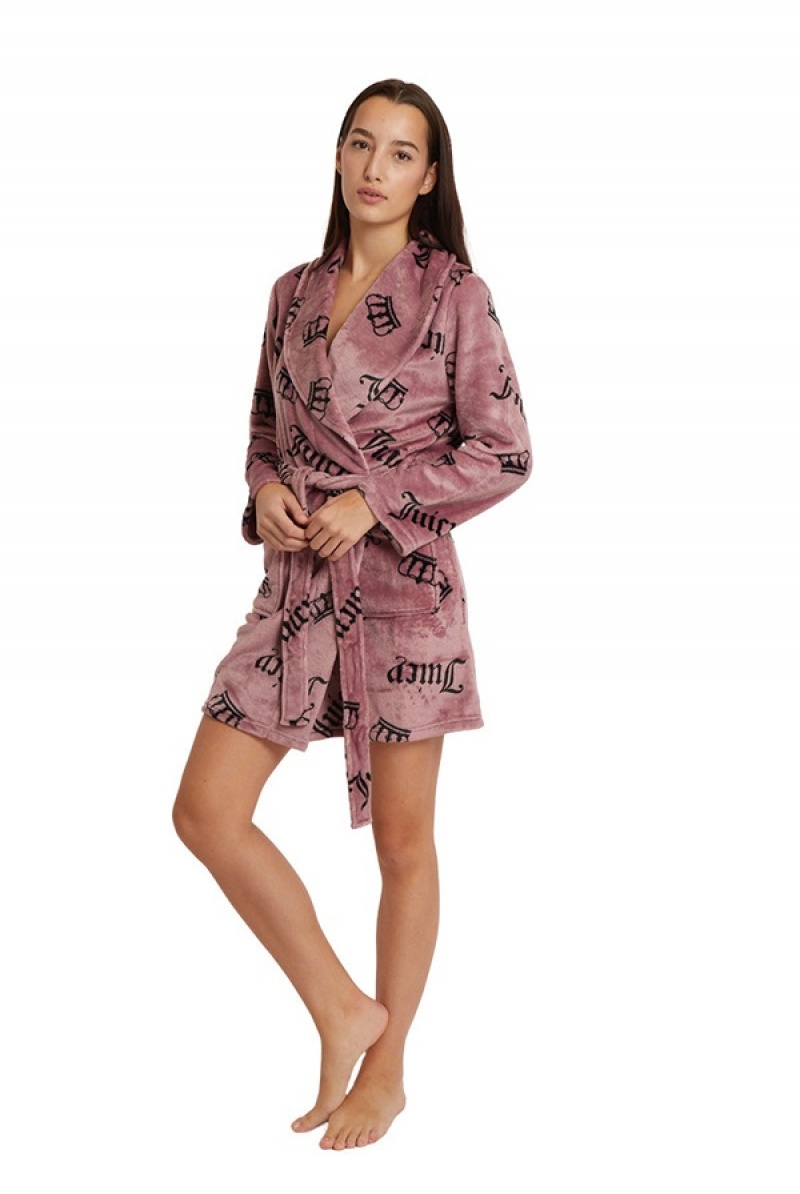 Juicy Couture Shawl Collar Plush Robe Ljubičaste | JC-SN651787