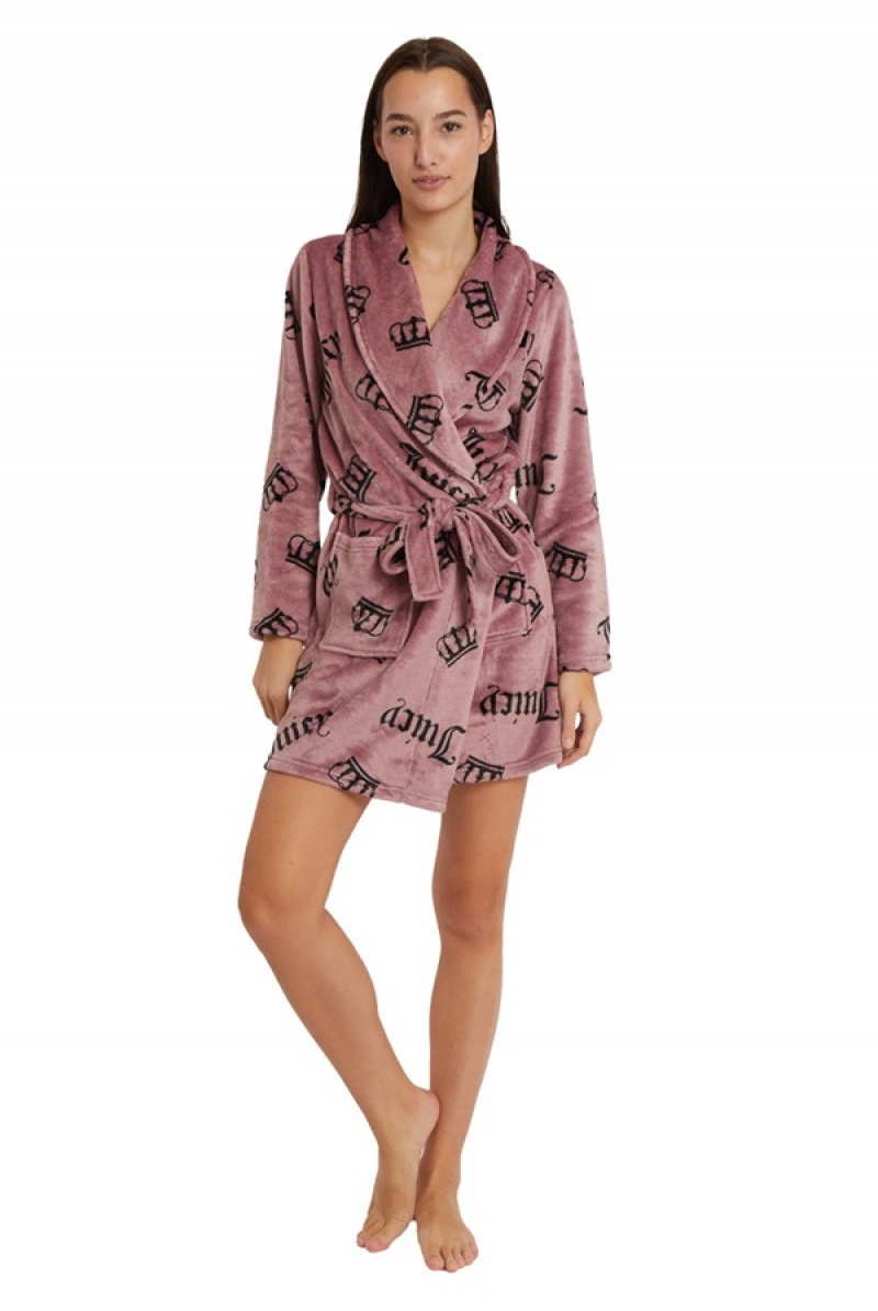 Juicy Couture Shawl Collar Plush Robe Ljubičaste | JC-SN651787