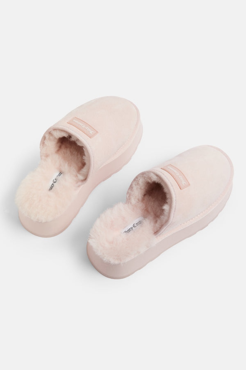 Juicy Couture Sheepskin Shearling Clog Roze | JC-SN652195