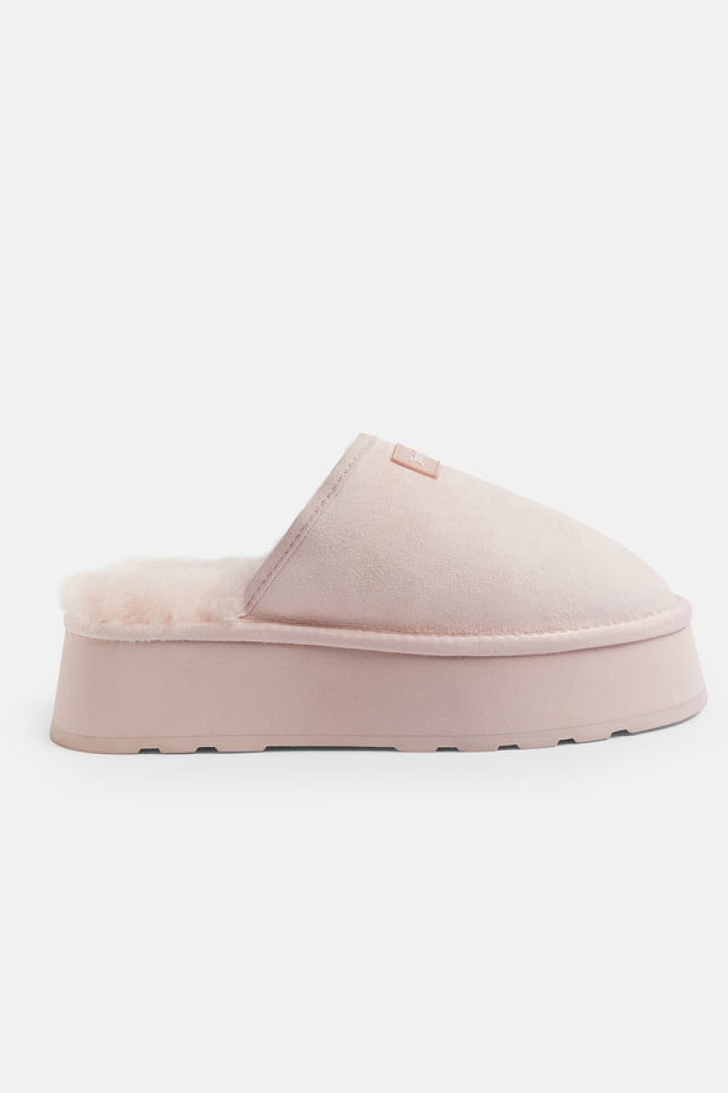 Juicy Couture Sheepskin Shearling Clog Roze | JC-SN652195