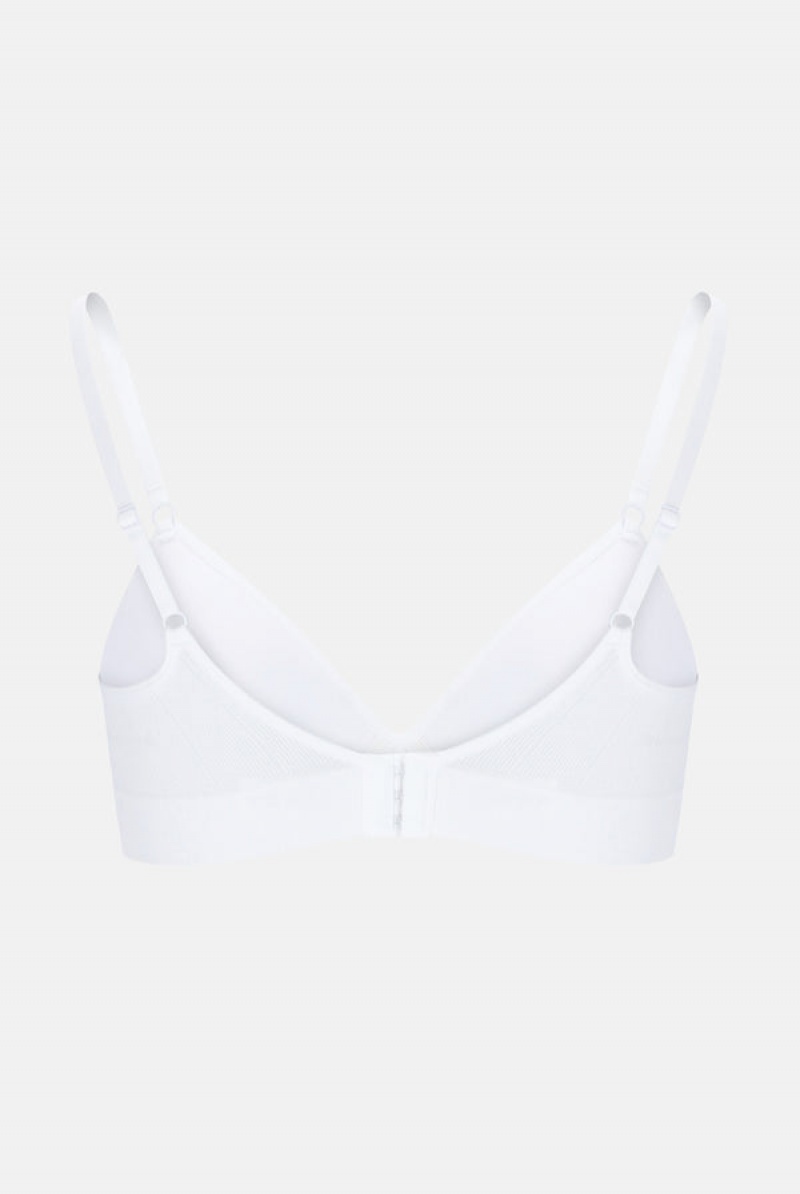 Juicy Couture Single Rib Moulded Bralette Bijele | JC-SN652230