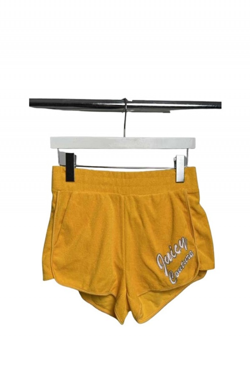 Juicy Couture Terry Logo Retro Shorts—rejuiced Žute | JC-SN651806