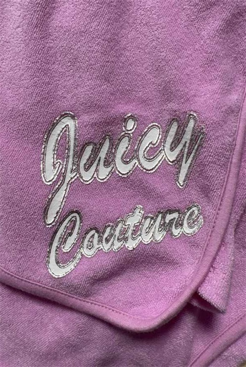 Juicy Couture Terry Logo Retro Shorts—rejuiced Ljubičaste | JC-SN651810