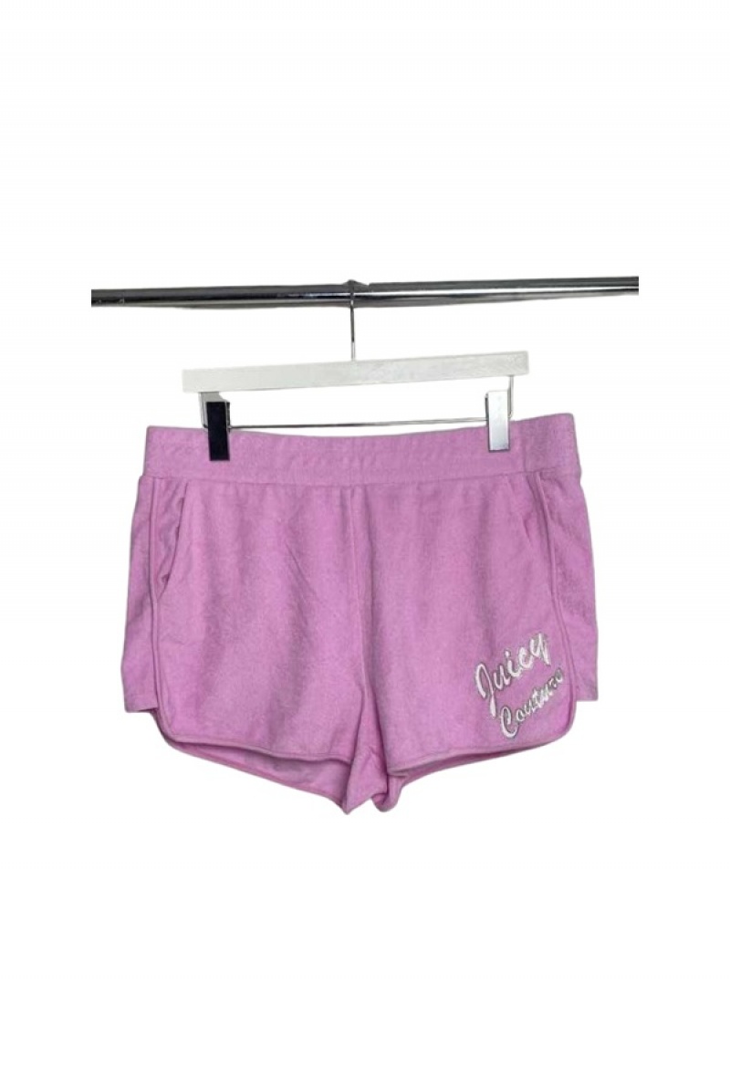 Juicy Couture Terry Logo Retro Shorts—rejuiced Ljubičaste | JC-SN651810