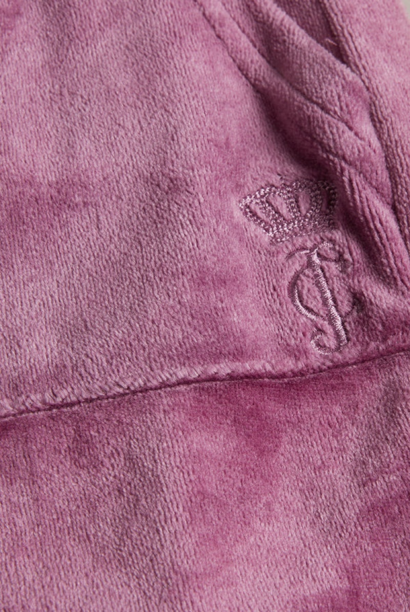 Juicy Couture Ultra Low Rise Bamboo Velour Heritage Pocketed Bottoms Ljubičaste | JC-SN652157