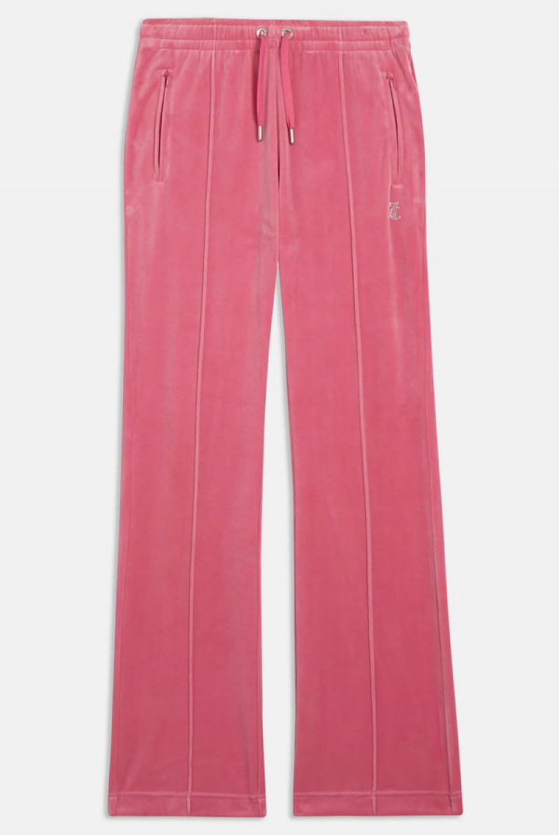 Juicy Couture Velour Diamante Tracksuit Bottom Roze | JC-SN651976