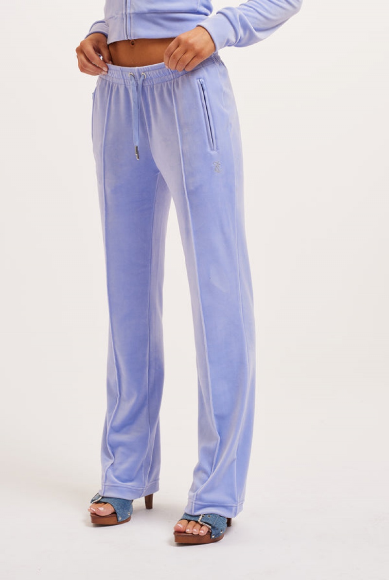 Juicy Couture Velour Diamante Tracksuit Bottom Plave | JC-SN652109