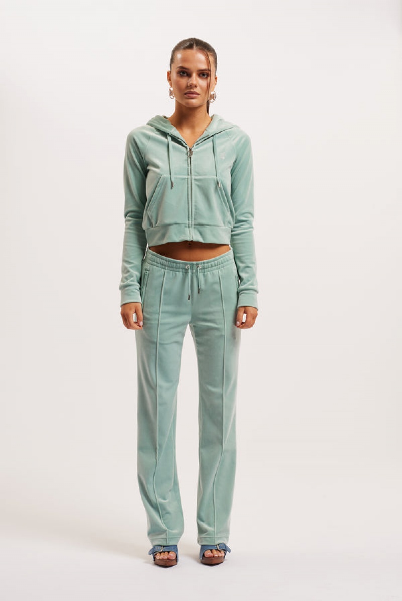 Juicy Couture Velour Diamante Tracksuit Bottom Plave | JC-SN652111