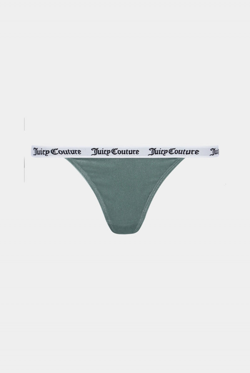 Juicy Couture Velvet Thong Zelene | JC-SN652228